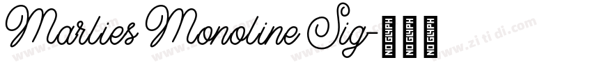 Marlies Monoline Sig字体转换